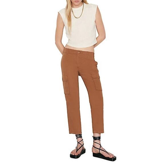 Frame Womens Latte Washed Relaxed Fit Utility Pants 26 - Picture 1 of 10